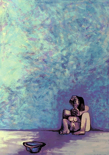 1982 - Hommage a Picasso - Acryl Collage a Leinwand - 128x90.5cm.jpg
